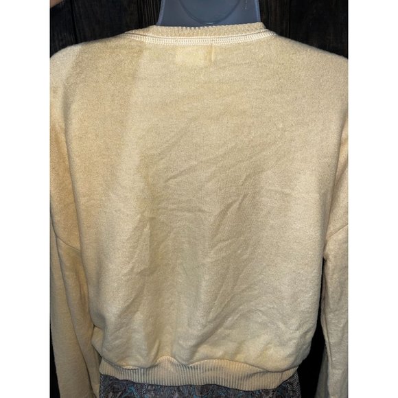 By Project Social T (PST) Gold/Yellow Short Midriff Sweater Size Medium - Picture 4 of 11